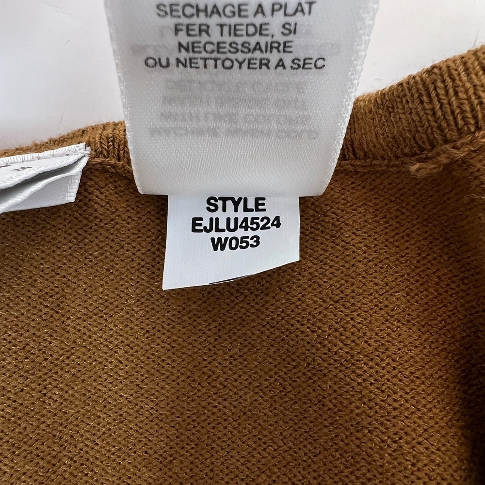 Emma James Women's Brown 3/4 Sleeve Cardigan/Sweater Size 1 With Embroidery - Picture 8 of 8